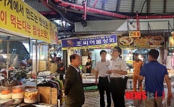 상설시장 점검에 나선 김기룡 밀양소방서장