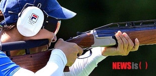 [인천AG]김미진, 여자 더블트랩 금메달