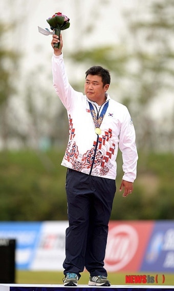 [인천AG]오진혁 개인 양궁 금메달