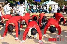 감내게줄당기는 밀양 삼문·교동 동민