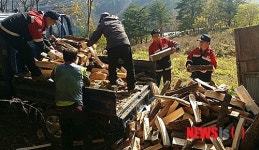 태백국유림, 겨울철 사랑의 땔감 지원