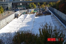 군포 아파트 앞 발파 공사