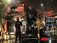 영등포구 영등포로터리 버스 화재 발생