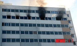 성탄절 화재 발생한 아파트