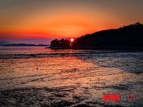 여수시 소라면 장척마을 낙조