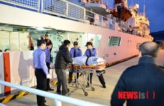 독도 해역 화재침몰 문성호 선원과 시신 동해항 입항
