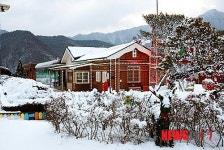 분천역 산타마을 설경