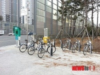 대전 도안신도시 아파트단지내 타슈 설치