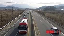 귀경차량이 늘고 있는 호남고속도, 정읍IC 인근