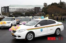 제주에는 전기자동차 택시도 있어요