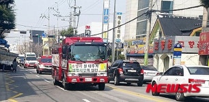 광주 서부경찰서 소방차 길 터주기 훈련