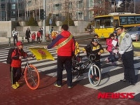 원주경찰, 만대초등학교 교통사고예방 캠페인