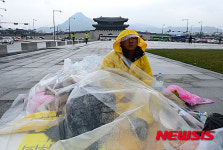 세월호 인양 촉구 416시간 농성하는 오병환 씨