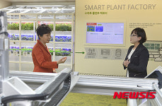 스마트 팜 살펴보는 박 대통령