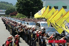 금속노조 삼성테크윈지회 파업 출정식