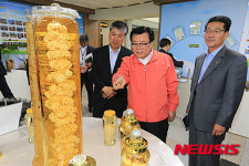 인삼특작부 홍보전시관 둘러보는 이동필 장관