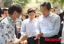 김무성 대표, 신월동 메디힐 병원 방문