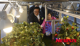 스마트 온실 살펴보는 이동필 장관