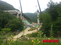 파주서 교량 작업 중 크레인 끊어져 2명 사상