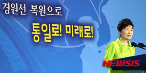 경원선 남측구간 철도복원 기공식, 축사하는 박 대통령