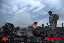 우크라이나 동부 MH17편 추락 현장