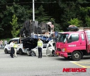 의정부 축석고개 인근 5중 추돌… 3명 부상