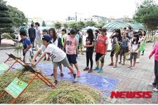 대전산성초교, 수확체험 행사로 쌀 소중함 느껴