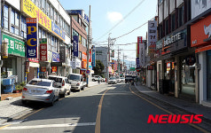 강진읍 중앙로 전경