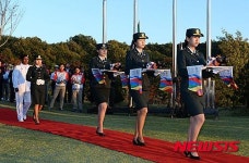 세계군인체육대회 시상식 도우미는 여군 부사관