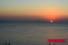 남해바다의 해돋이