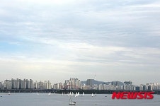 한강에서 열린 국제요트경기