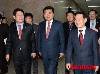 원유철 원내대표 찾은 '달빛동맹' 광주시장-대구시장