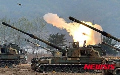 [종합]군, 서북도서 해상사격훈련…45분간 K-9 자주포 수백발 사격
