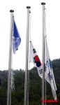 [YS 서거] 조기 게양된 낙동강승전기념관
