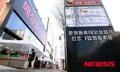 한산한 문정동 로데오거리
