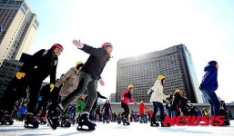 포근한 햇살 아래 스케이트