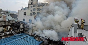 광주 양동시장 인근 상가 화재