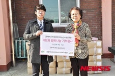 건양대 학생창업기업 마시떡 제품 복지시설 기부