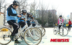 압구정중학교 자전거 교실