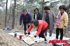 조상의 묘 찾은 후손들