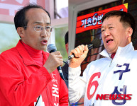박빙 승부 펼치는 대구 달성군 새누리당 추경호-무소속 구성재