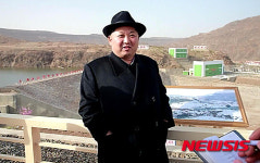 백두산3호발전소 찾은 김정은