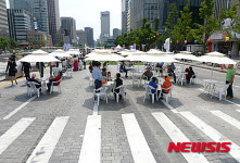 세종대로에서 즐기는 휴식