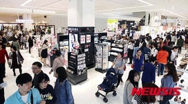 인파로 붐비는 롯데피트인 산본