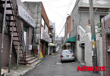 울산 전하동 일대 낡은 골목길