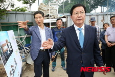 도마1동 주민센터 신축공사장 찾은 장종태 구청장