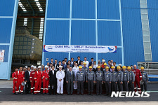 대우조선, 자체개발 천연가스 재액화장치 시연회 개최