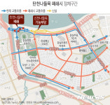 [그래픽] 탄천나들목 폐쇄시 정체구간