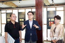 단재 신채호 생가지 피해 점검하는 송석두 부시장