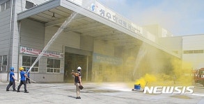 성우하이텍-기장소방서, 합동소방훈련 실시